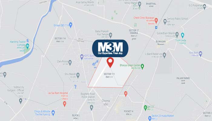M3M Sector 111 Gurugram Location Map