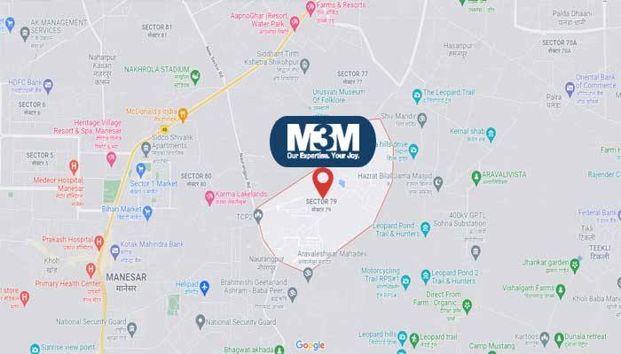 M3M Floors Sector 79 Gurugram Location Map