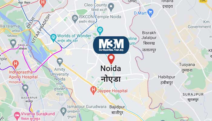 M3M Plots Noida Location Map