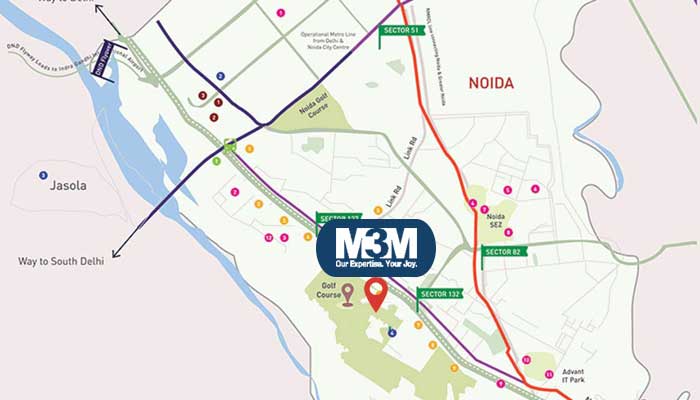 M3M Sector 128 Noida Location Map