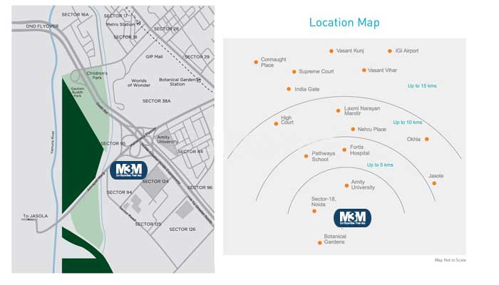 M3M Sector 94 Noida Location Map